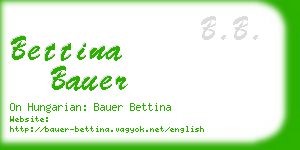 bettina bauer business card